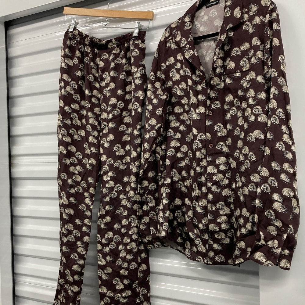 Dolce Gabbana silk hedgehog pjs pajamas S M